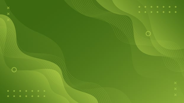 Abstract green gradient fluid wave background, modern geometric wallpaper vector