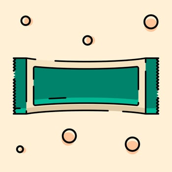 Wrapped Candy Icon Illustration with Flat Design Style vector