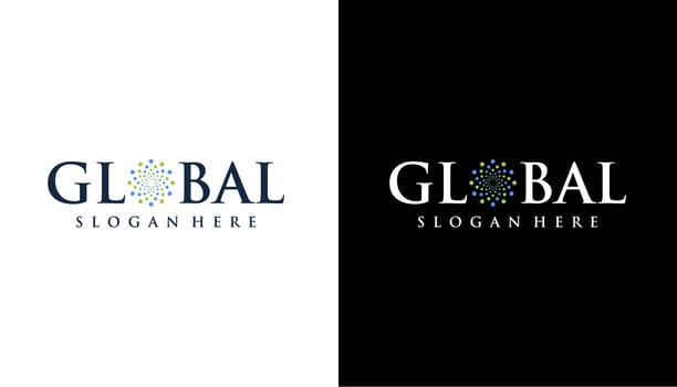 global business logo design template vector