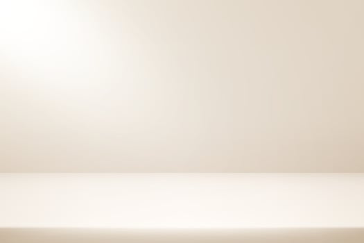 Beige studio background. Space for selling products on the website. Beige Background Empty Room Studio with table. illustration. vector