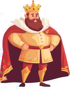 King Character Illustration vector