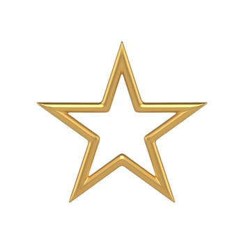 Golden jewellery decorative element five pointed shining star achievement design template 3d vector