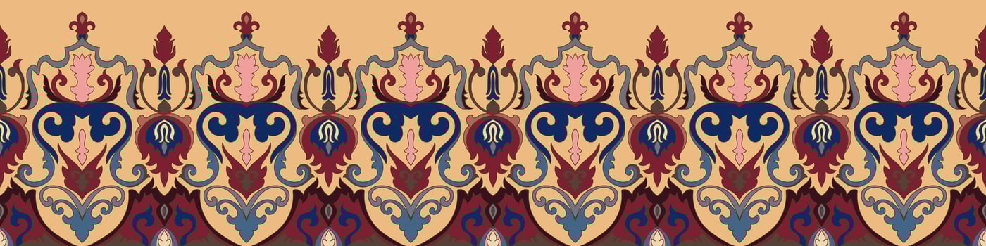 carpet pattern Textile digital design motif pattern decor hand made artwork frame gift card wallpaper women cloth front back and duppata print element of baroque ornament paisley abstract border rug vector