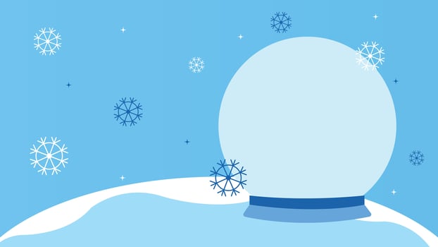 Winter Background with Snow Ball vector