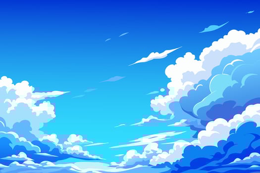Skybound Serenity An Anime Cloudscape vector