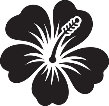 Decorative hibiscus flower icon vector