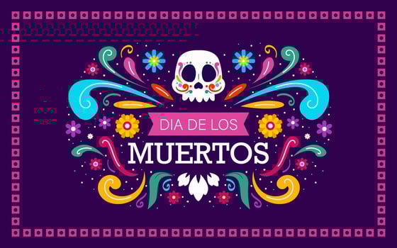 Background for dia de muertos holiday vector