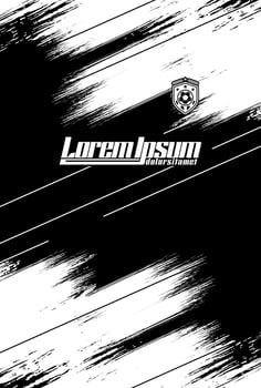 Abstract background for sports jersey pattern black white brush vector