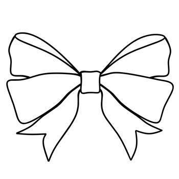 Line Illustration of hair ribbon png