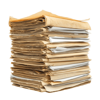 A Towering Stack of Aged Documents The Weight of History in Every Page. png