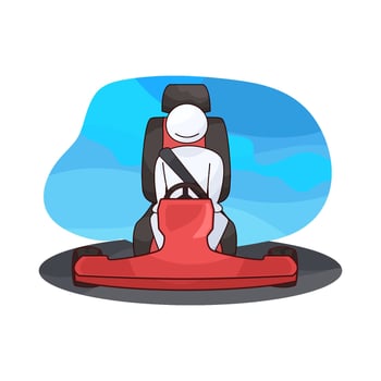 car driver illustration vector