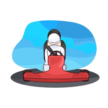 Professional Car Driver illustration vector