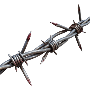Barbed wire icon style isolated on transparent background Cutout png
