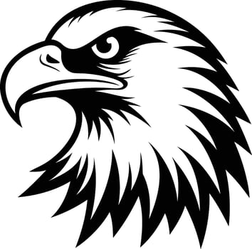 Eagle head stencil art logo icon design vector