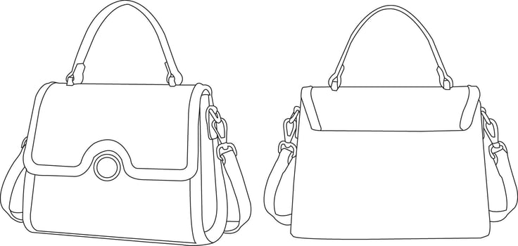 Collection of different bags Free Illustrations, handbag drawing flat, fashion handbags icon, Bags Isolated fashion handbag collection vector