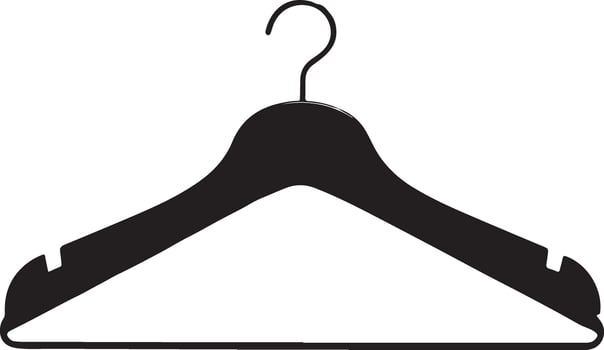 Cloth Hanger Silhouette vector