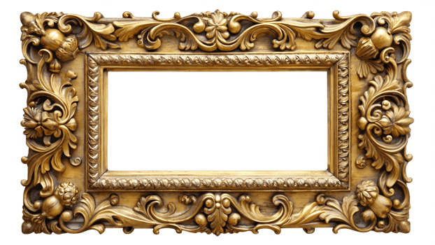 Intricate vintage decorative frame, cut out transparent png