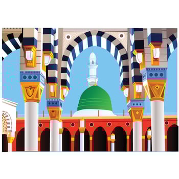 Illustration of Masjid Nabawi vector