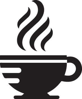 Coffee Cup Silhouette Art, Icons vector