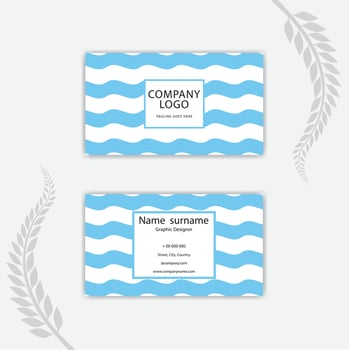 Print Corporate Business Card Template. vector