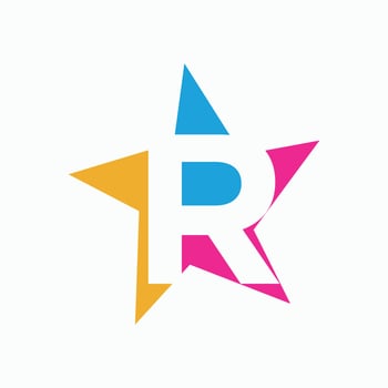 Letter r logo with modern concept vector