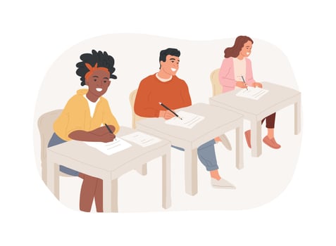 Making notes isolated cartoon illustrations. vector
