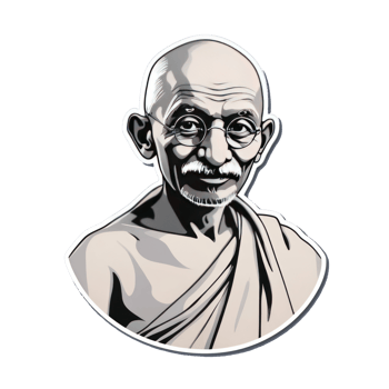 mahatma gandhi sticker illustration png