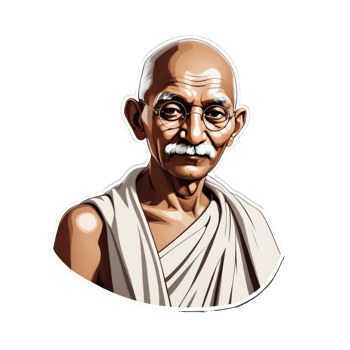 mahatma gandhi sticker illustration png