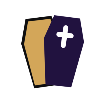 Coffin box Halloween illustration png