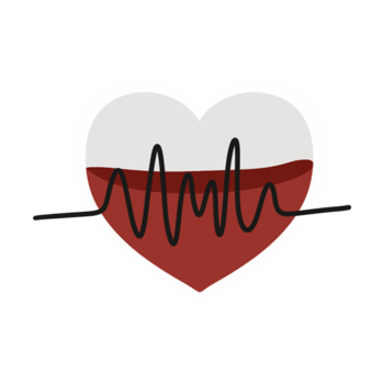 Heart beat sticker png