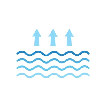 Water cycle icon illustration vector