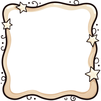 A frame with stars and a wavy border png