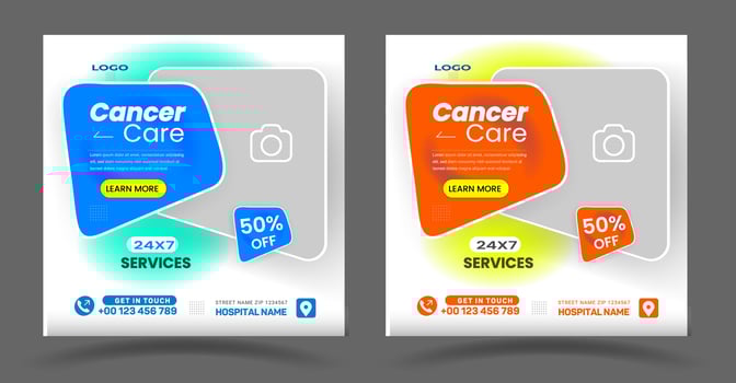 Medical healthcare social media post template, Suitable for social media banners vector