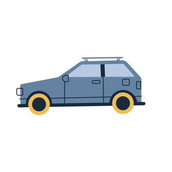 Car icon on black background png