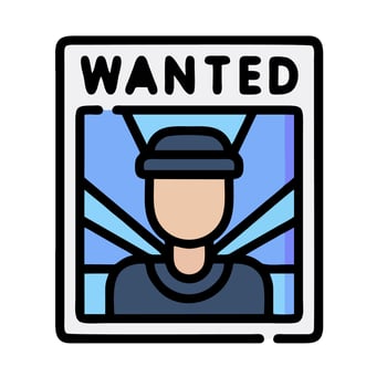 wanted icon illustration vector