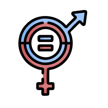 an icon of a male and female symbol vector