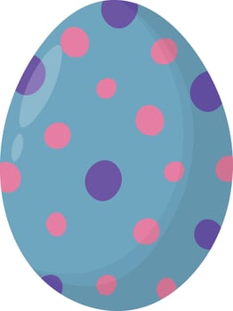 Easter Egg in Dot Pattern Concept vector