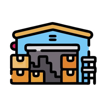 warehouse icon illustration vector