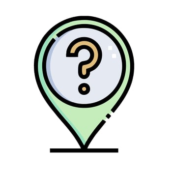 Question mark pin icon illustration design vector