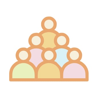 People in a pyramid icon vector