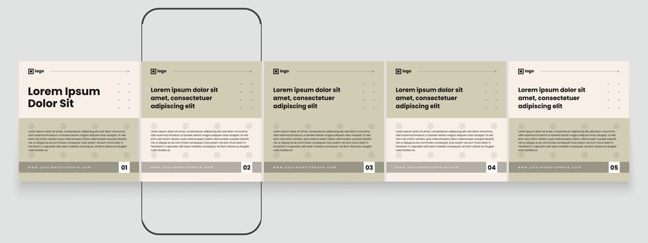 Tips and tricks sharing carousel template design. vector
