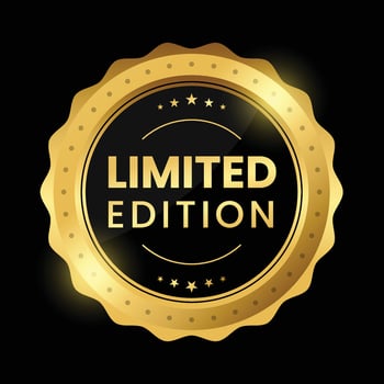 Limited Edition Gold label for luxury product vector