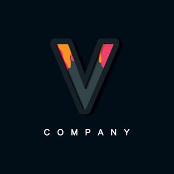 Letter V abstract modern Logo for Creative Agency Design vector