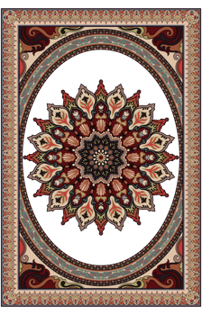 Red carpet, Persian carpet decorated with mandalas and fabric borders png
