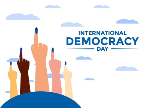 International Day Democracy celebration banner ,business brochure flyer banner design, creative unique banner poster cover social media design, Democracy logo vector