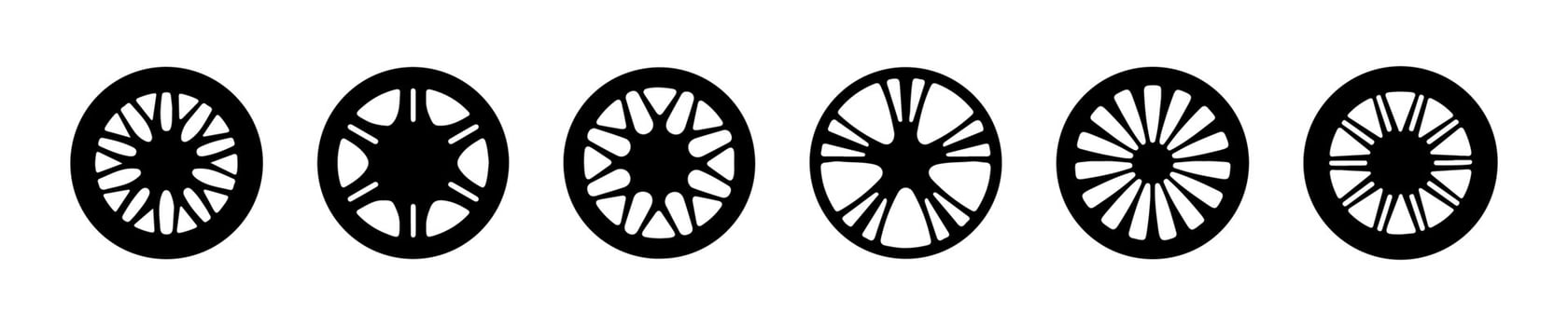 Car wheel icon. Automotive part symbol vector
