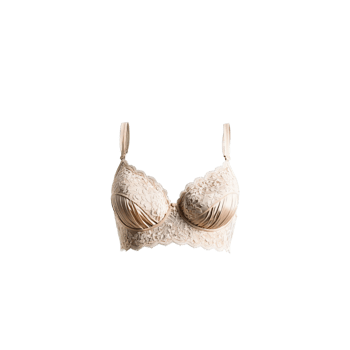 Vintage inspired longline bra with intricate embroidery gently swaying sepia tones old fashioned glamour png
