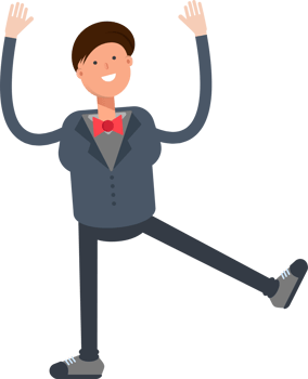 Businessman Character Relaxing Illustration png
