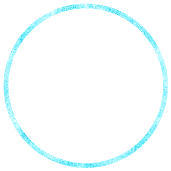 Glittery Light Blue Circle Frame on a Transparent Background png