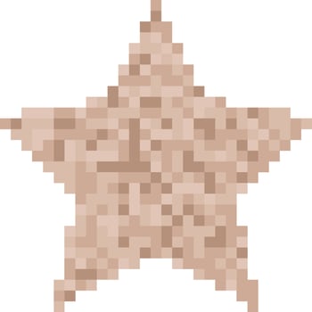 Pixelated skin nude tone censorship bars in star shape. Ideal for use in content moderation, production, and social media graphics. vector